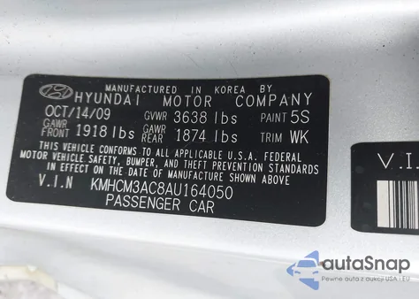 2010 Hyundai Accent Blue из США, поврежденный, VIN KMHCM3AC8AU164050